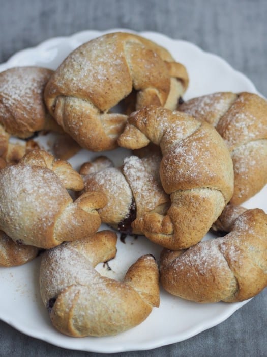 Rogaliki drożdżowe orkiszowe