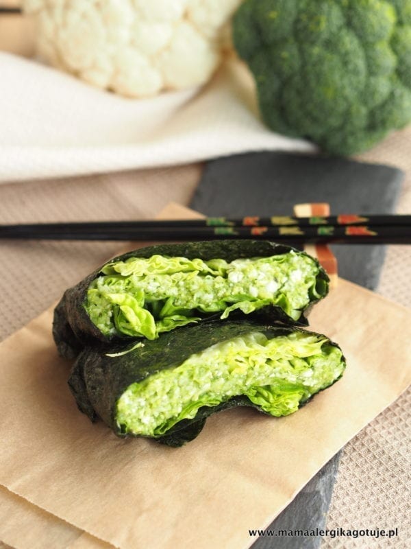 Warzywna sushi kanapka dieta warzywno-owocowa