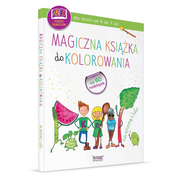 Spersonalizowana MAGiczna edukacyjna książka do kolorowania z naklejkami dla dzieci w wieku od 4 do 7 lat.